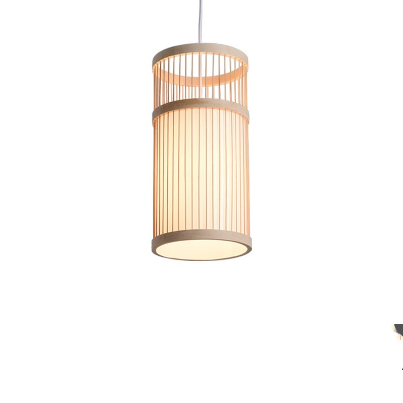 Lustre en bambou pour restaurant chinois, hôtel, famille d'accueil, chambre à coucher, balcon, lanterne, lampe à riz - LUXARAH