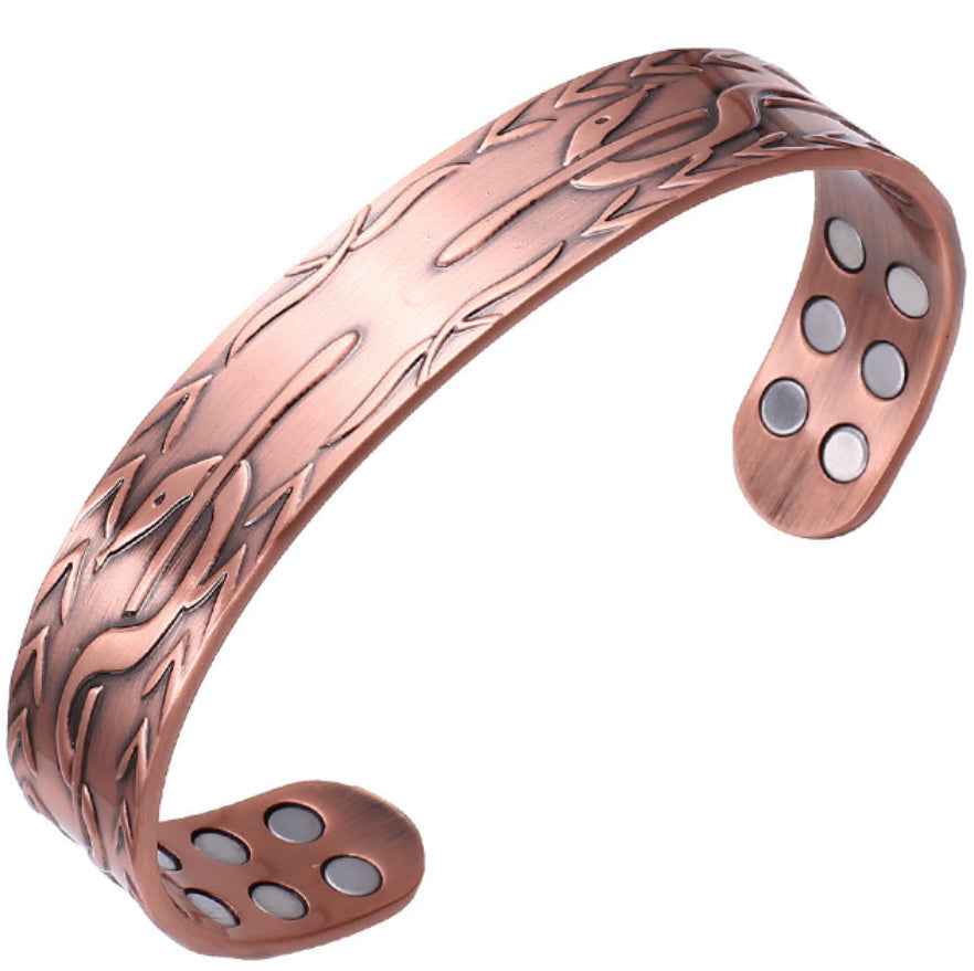 Bracelet magnétique rétro en cuivre pur avec énergie Lucky Tree - LUXARAH