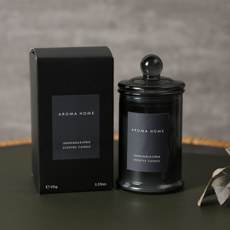 Bougie d'aromathérapie en cire de soja en forme de théière