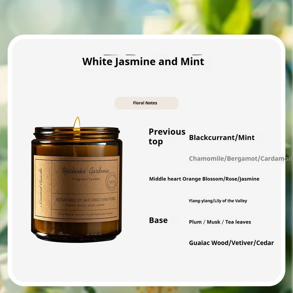 Bougie d'aromathérapie haut de gamme en cire de soja sans fumée