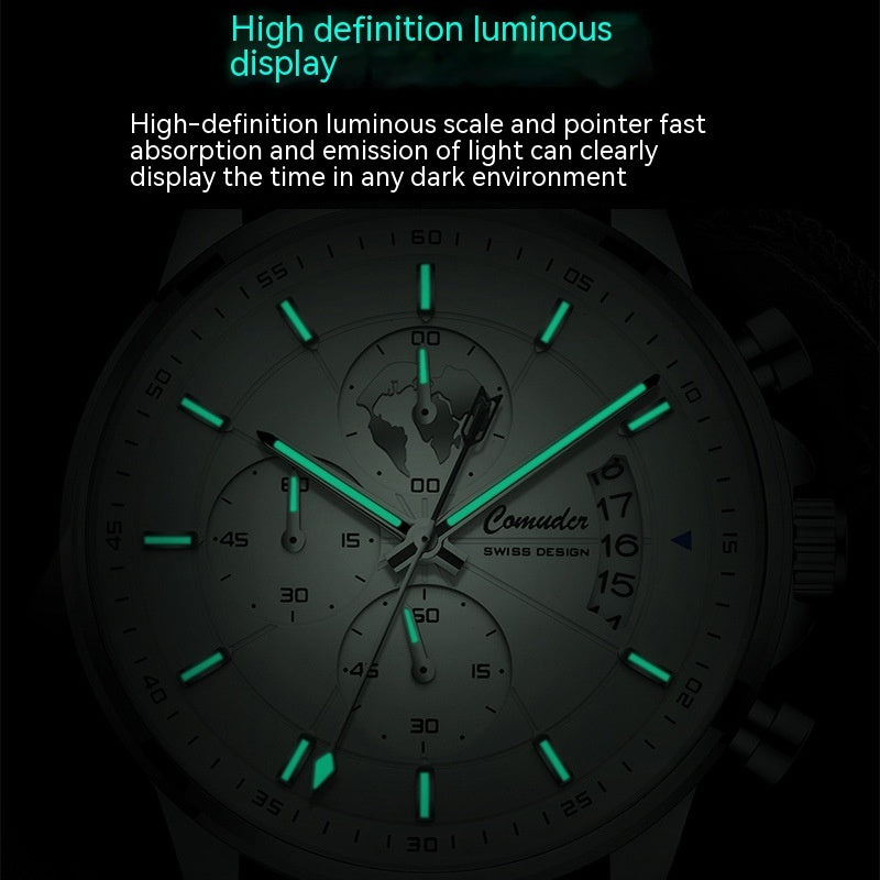 Montre entièrement automatique, étanche avec calendrier lumineux - LUXARAH