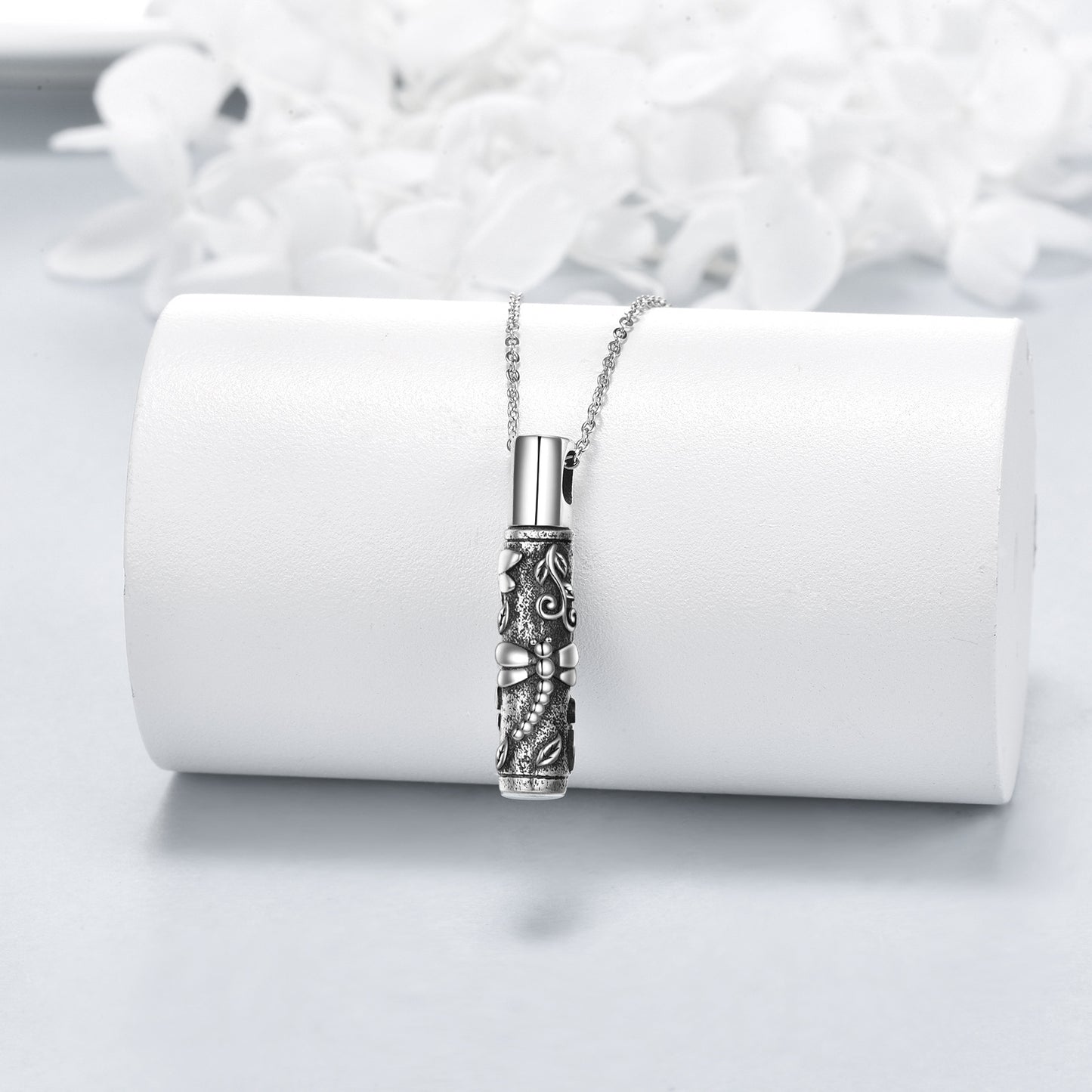 Colliers urnes libellule pour cendres en argent sterling 925