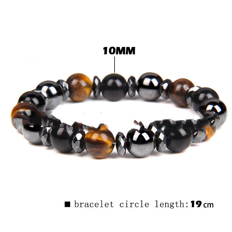 Bracelet en pierre naturelle œil de tigre pour femme, bracelet énergétique pour le yoga et le sport - LUXARAH