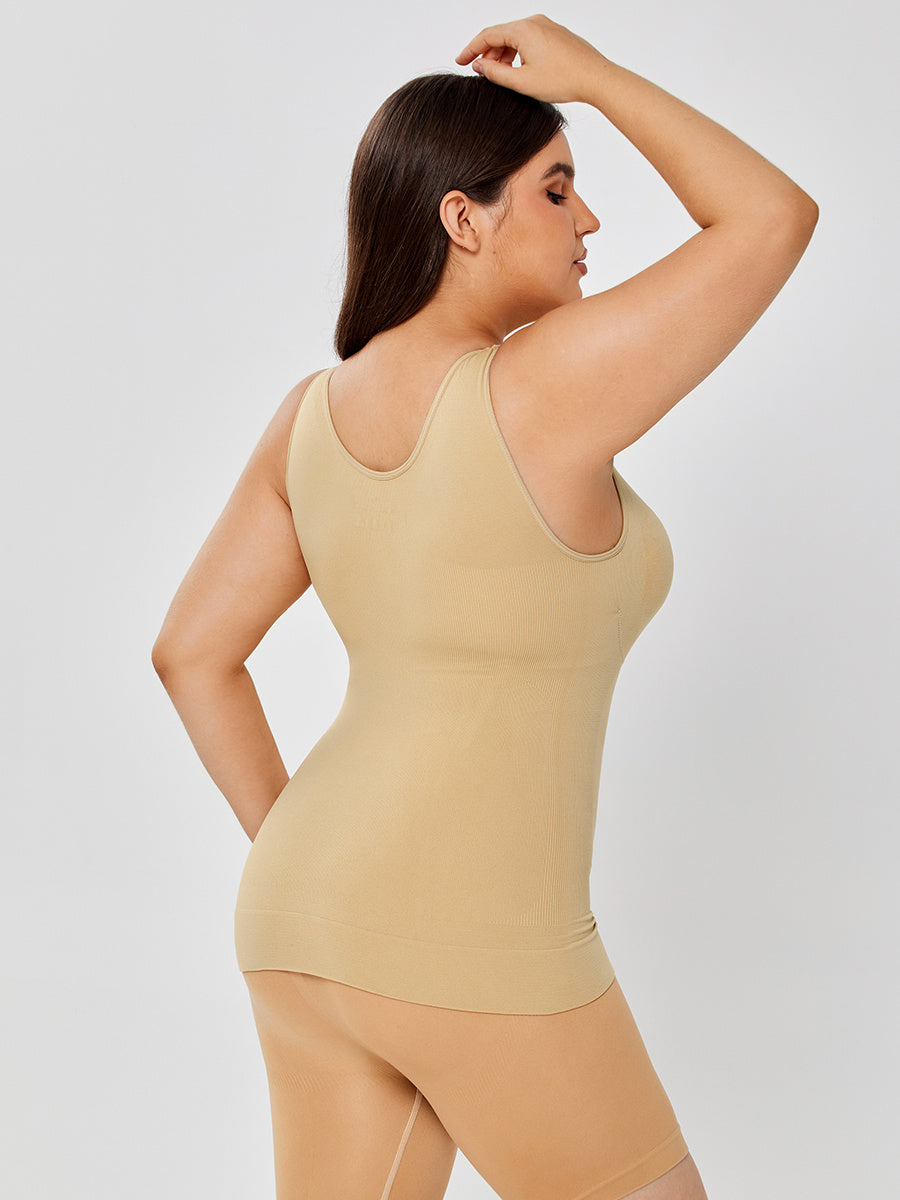 Camisole en coton extensible pour femme avec soutien-gorge intégré