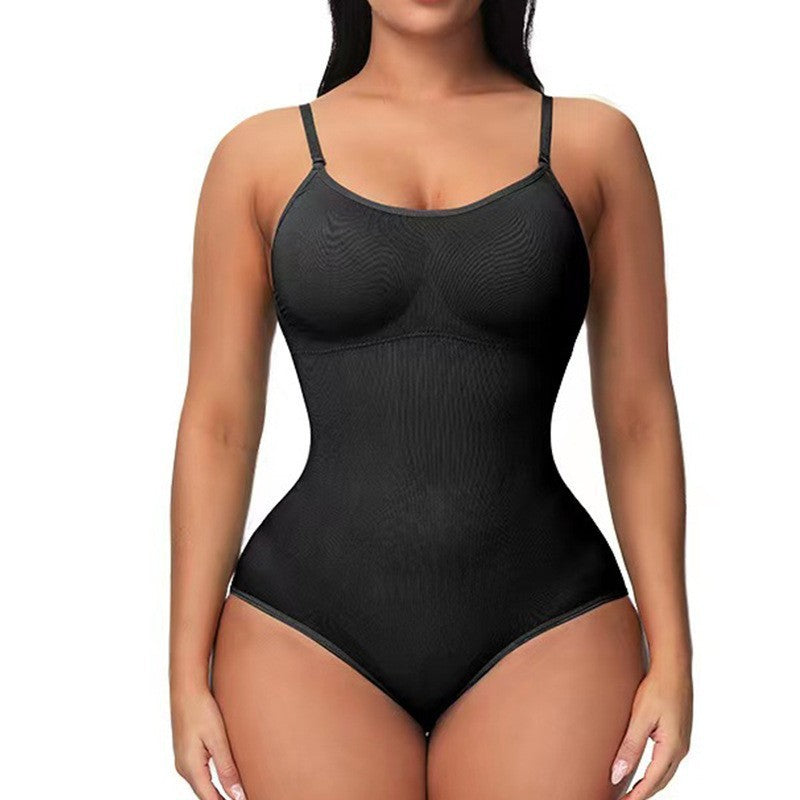 Combinaison à bretelles pour femme, style décontracté, sans coutures, slim, corset moulant