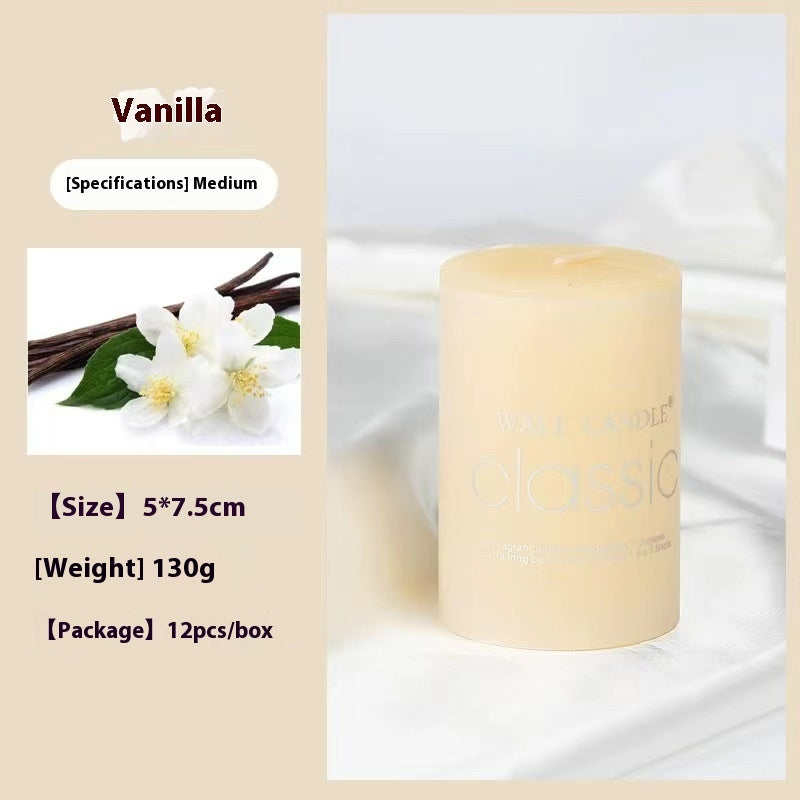 Bougie d'aromathérapie cylindrique colorée, bougie parfumée brillante, bougies sans fumée