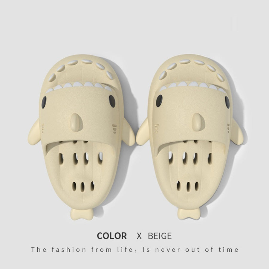 Chaussons requin avec trous de drainage, chaussures de douche pour femmes, séchage rapide, EVA, sandales de plage - LUXARAH