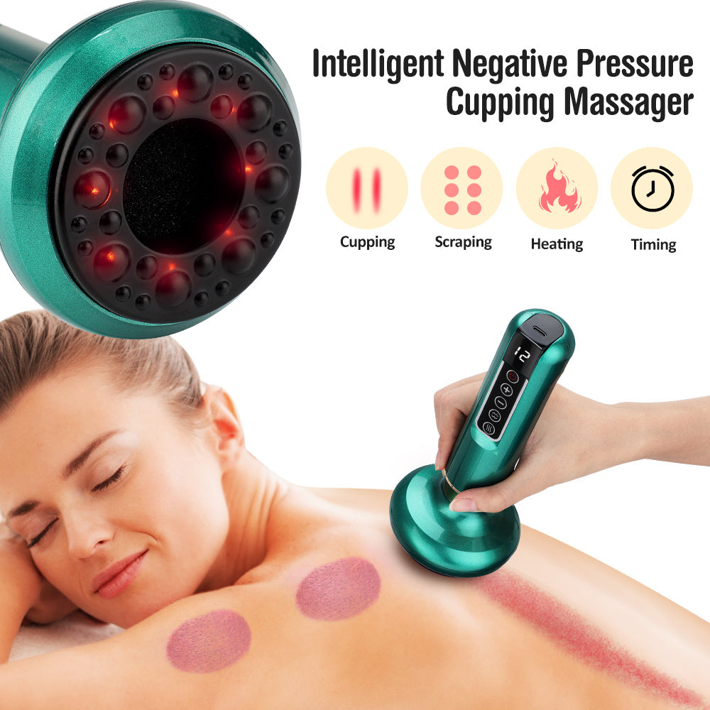 Appareil de massage électrique à ventouses pour le corps, anti-cellulite, ventouses de massage Gua Sha, pots amincissants brûle-graisses - LUXARAH