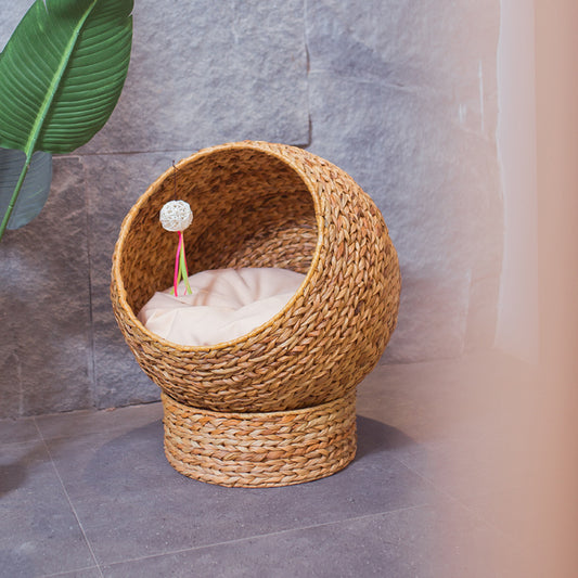 Nid pour chat en rotin d'été Simple Home - LUXARAH