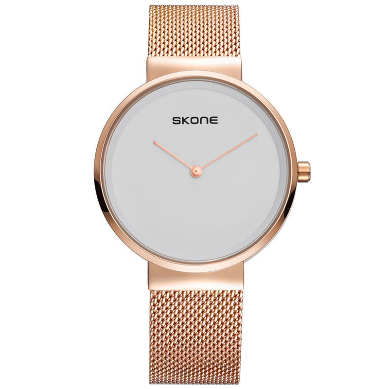 Montre à quartz étanche pour femme, bracelet en maille, tendance et simple - LUXARAH