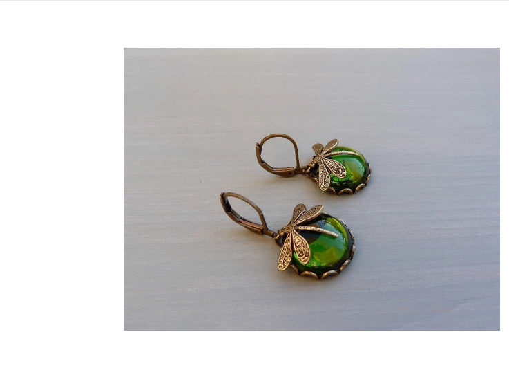 Boucles d'oreilles pendantes en forme de libellule vintage pour femme, bijou tendance, style bohème, chakra, pierre de lune bleue, bijou ethnique de mariage