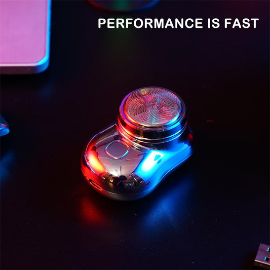 Mini rasoir portable sans fil rechargeable par USB, rasoir électrique pour le visage, humide et sec, indolore, petite taille, pour hommes - LUXARAH