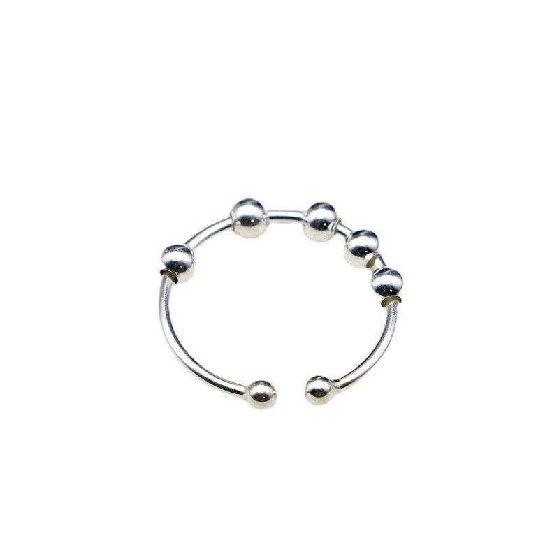 Bague anti-stress rotative en argent sterling S925 - LUXARAH