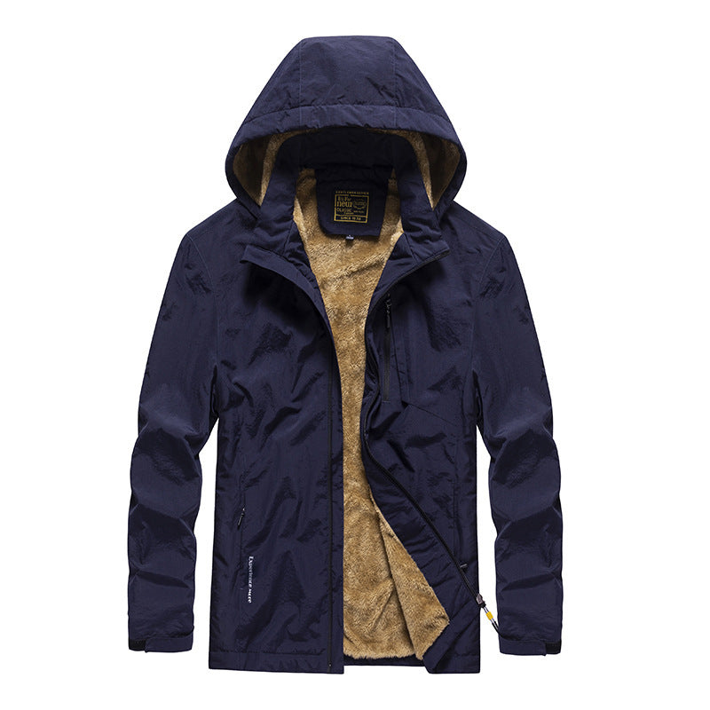 Veste homme plus polaire épaisse décontractée, manteau jeunesse