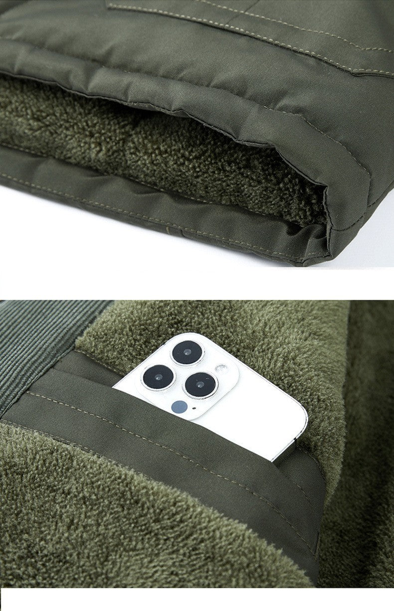 Manteau en coton avec doublure en laine d'agneau