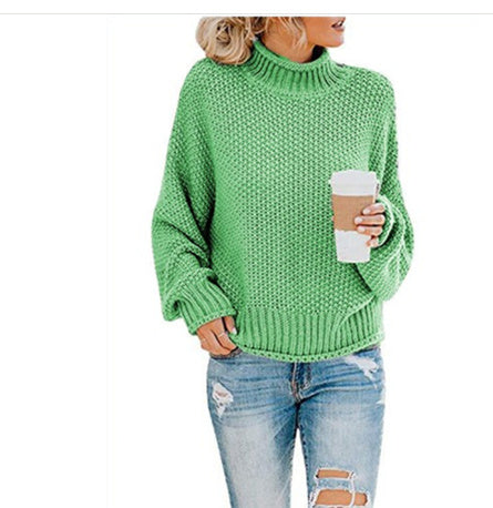 Pull col roulé uni, mode hiver, décontracté, tricoté, manches longues, vêtements pour femmes
