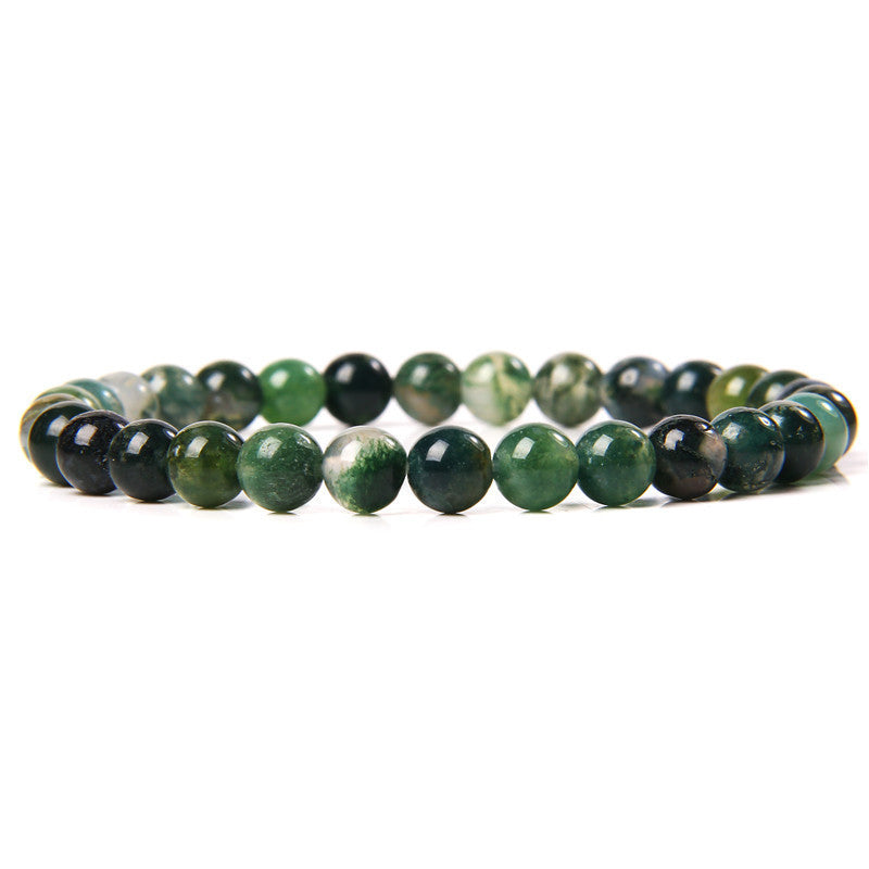 Bracelet en pierre naturelle de 6 mm, tissé à la main, bracelet énergétique - LUXARAH