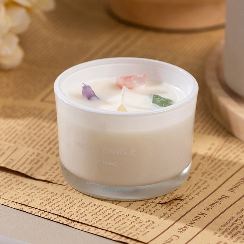 Bougie d'aromathérapie à la cire de soja et aux huiles essentielles