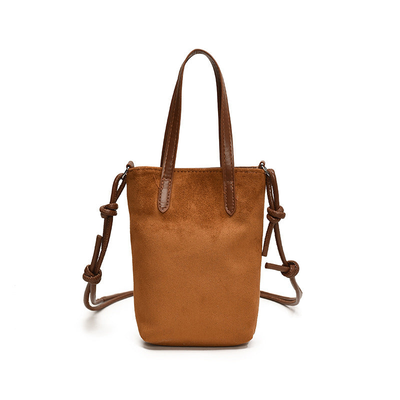 Sac bandoulière femme automne et hiver rétro imprimé léopard, nouveau polyvalent daim, sac téléphone