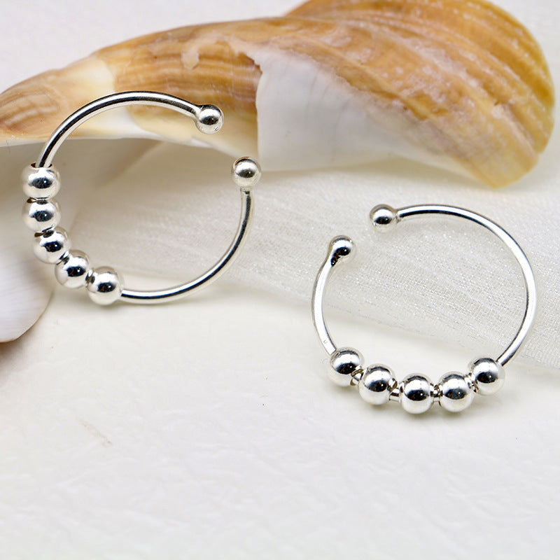 Bague anti-stress rotative en argent sterling S925 - LUXARAH