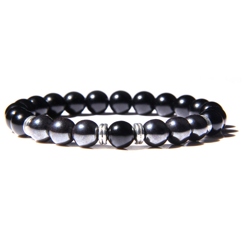 Bracelet chakra en pierre volcanique énergétique à sept couleurs - LUXARAH