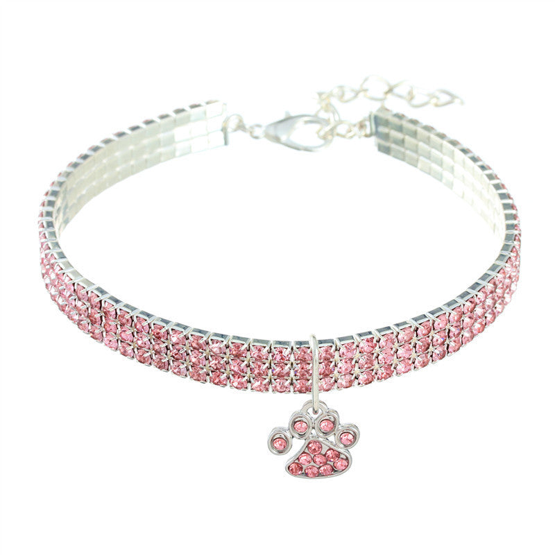 Collier pour animal de compagnie avec diamants, accessoires pour chats et chiens de couleurs variées, griffes de chat, collier élastique pour chat et chien - LUXARAH