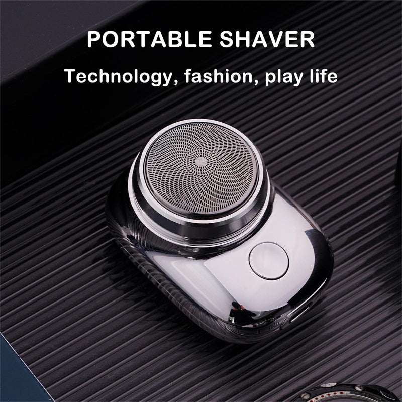 Mini rasoir portable sans fil rechargeable par USB, rasoir électrique pour le visage, humide et sec, indolore, petite taille, pour hommes - LUXARAH