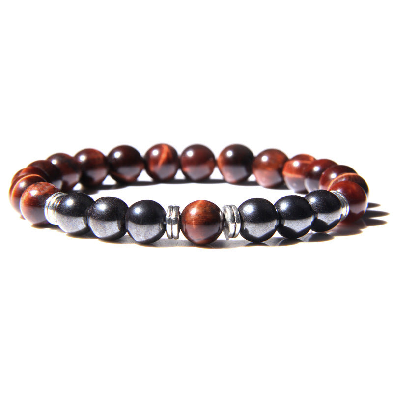 Bracelet chakra en pierre volcanique énergétique à sept couleurs - LUXARAH