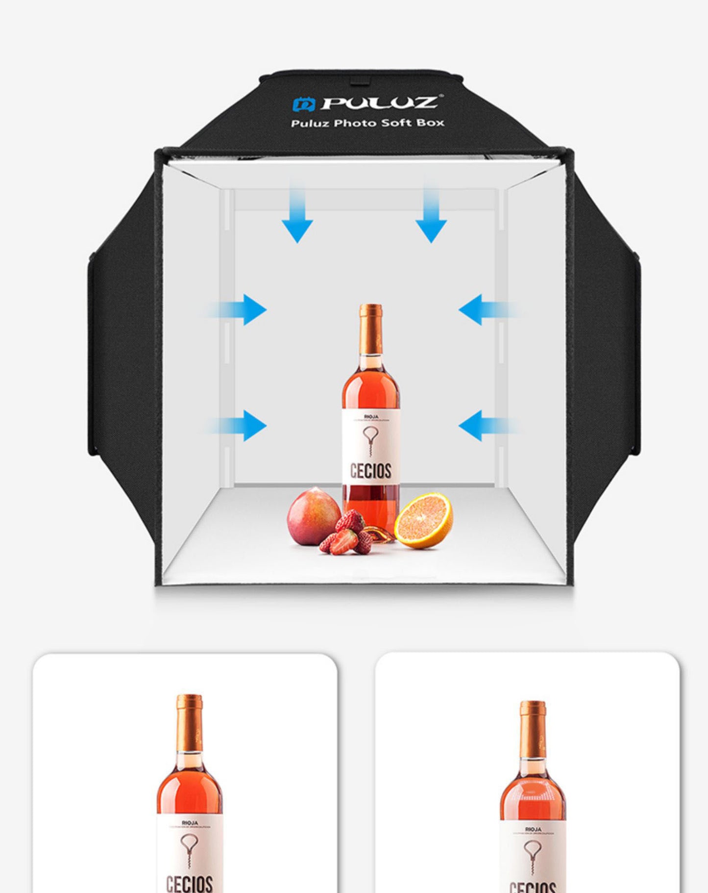 Boîte à lumière LED pliable de 40 cm pour studio photo, éclairage simple pour prise de vue