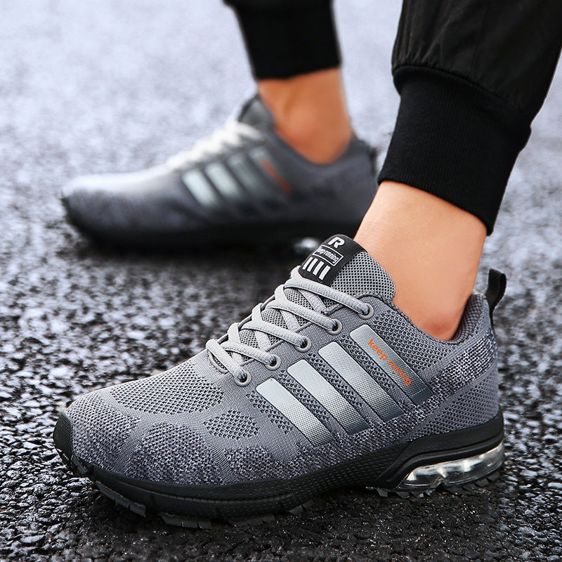 Chaussures de sport respirantes et décontractées pour hommes, tissées volantes, coussin d'air, pour le fitness et la course à pied - LUXARAH