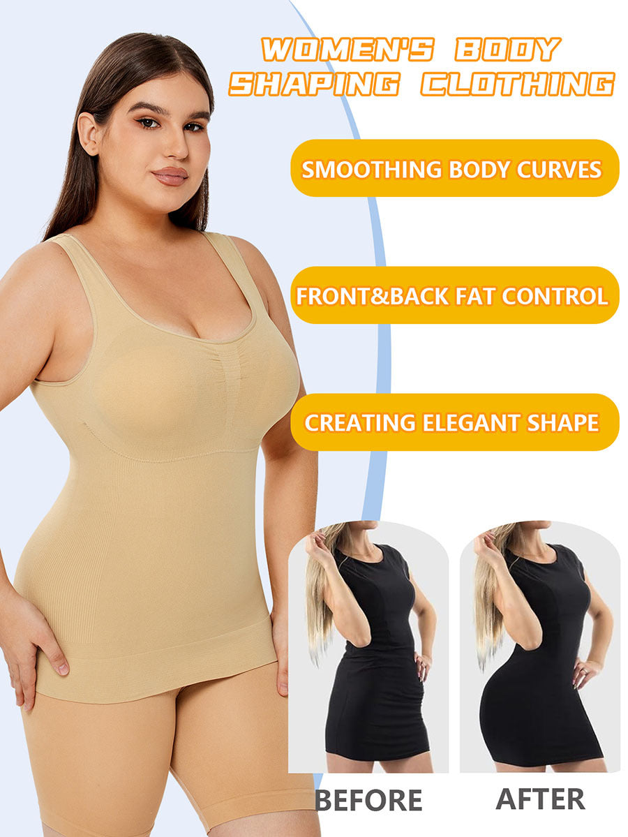 Camisole en coton extensible pour femme avec soutien-gorge intégré