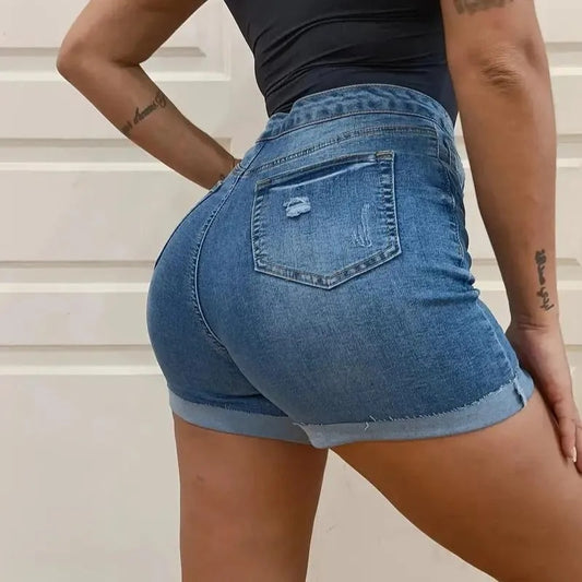 Jean large taille haute en V pour femme, style Y2K, plissé sur le devant, délavé vintage, longueur totale, pour toutes les saisons - LUXARAH