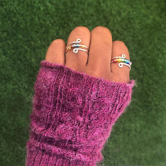 Perles colorées, anneau anti-stress et anti-anxiété - LUXARAH