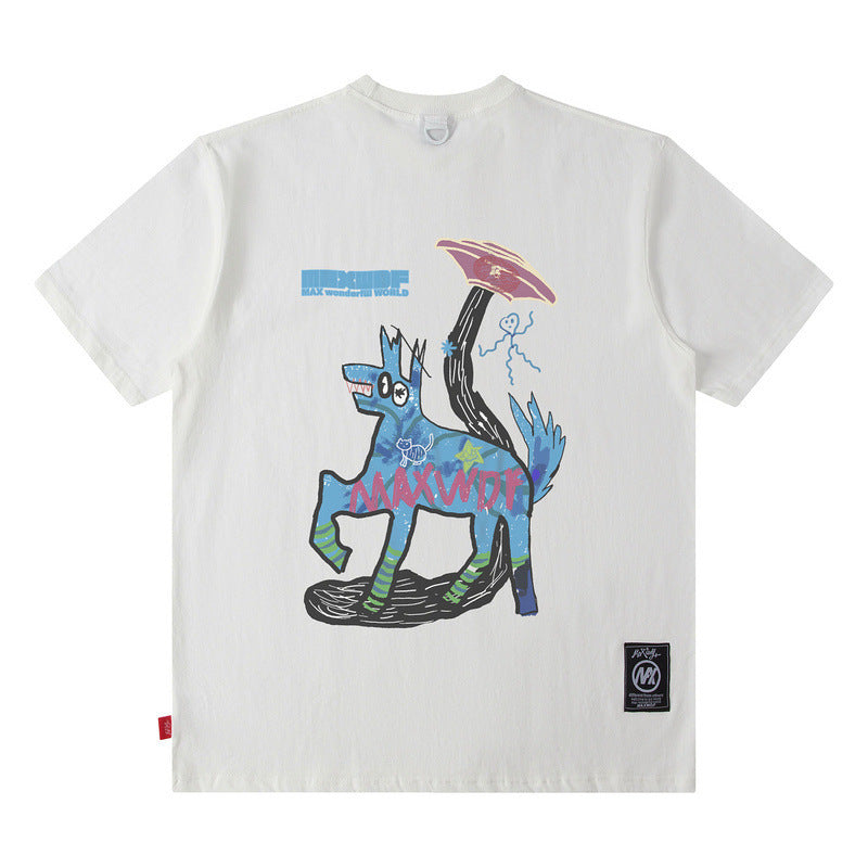 T-shirt ample à manches courtes et oversize American Street - LUXARAH