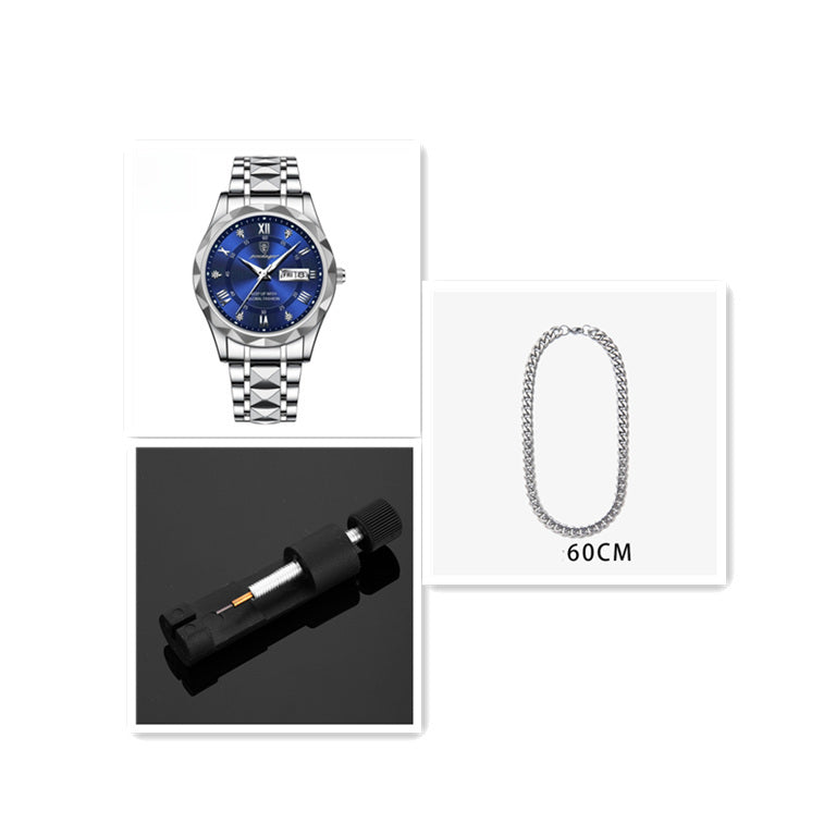 Montre à quartz lumineuse étanche pour homme avec double calendrier - LUXARAH