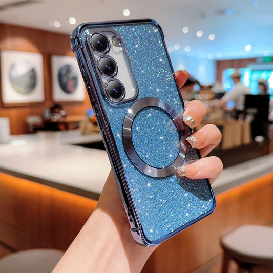 Coque de téléphone transparente à placage magnétique, couleur unie