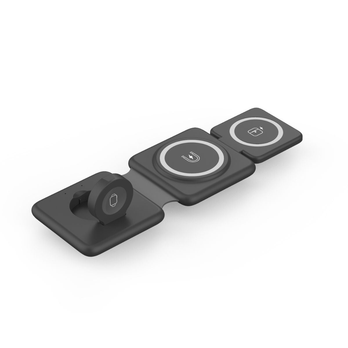 Chargeur sans fil pliable à aspiration magnétique 3 en 1