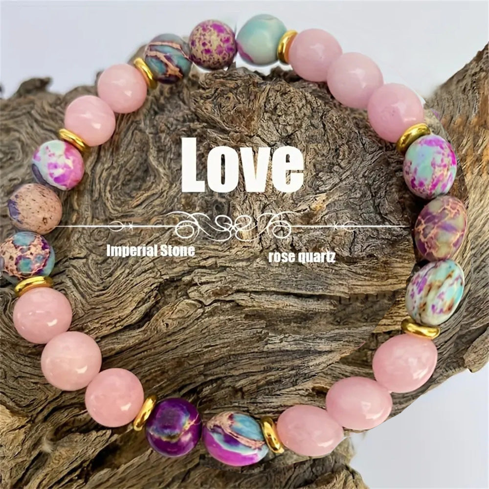 Bracelet tendance en pierre naturelle rose et rouge, motif zèbre, arbre de vie, idéal pour une grande ou une petite sœur, bijou d'anniversaire pour fille ou garçon