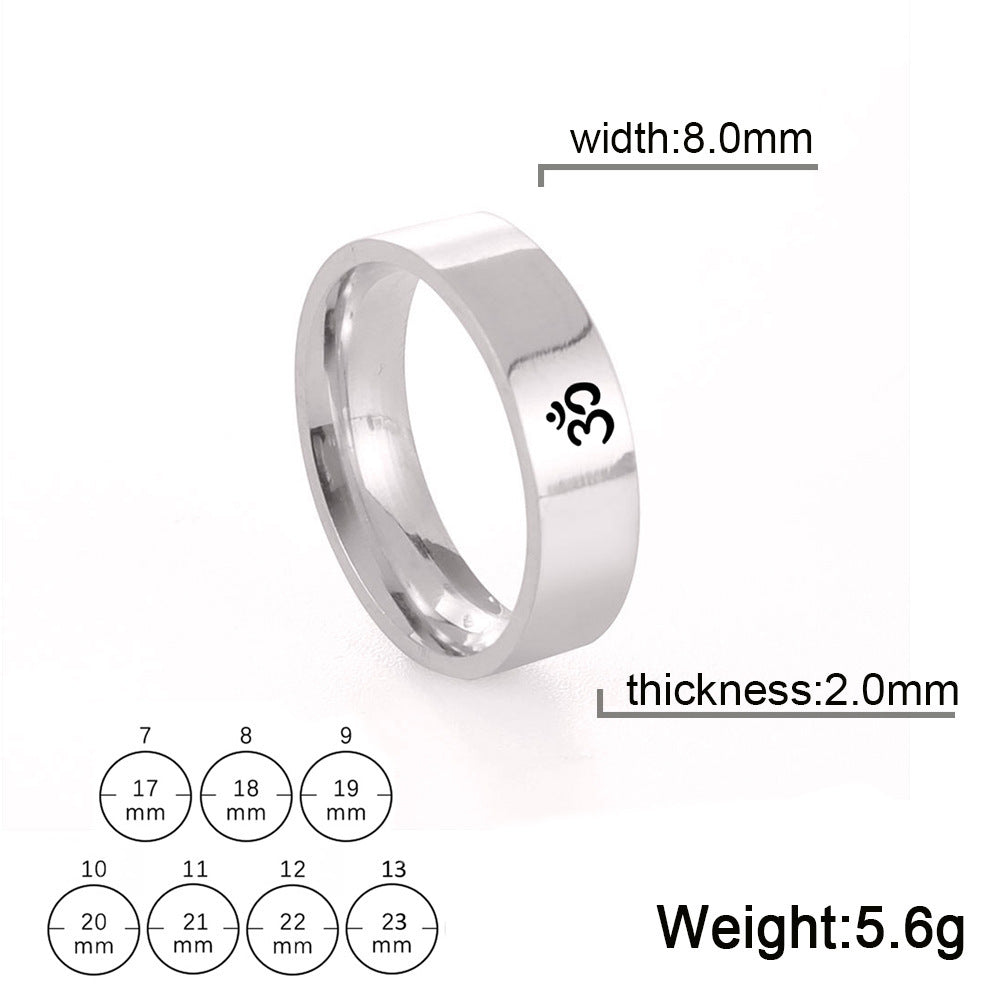 Anneau de yoga en acier inoxydable pour hommes et femmes - LUXARAH