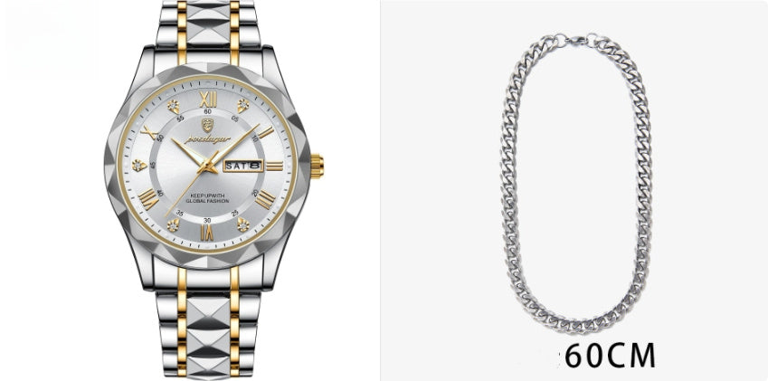 Montre à quartz lumineuse étanche pour homme avec double calendrier - LUXARAH