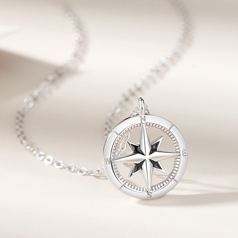 Paire de colliers Mansing, Star Compass, Couple en argent sterling