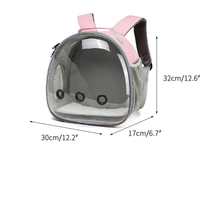 Sac à dos pour animal de compagnie, cage de transport transparente pour hamster, petit animal, cochon d'Inde, écureuil volant, furet, lapin - LUXARAH