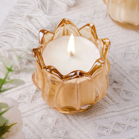 Tulipe française, Verre Huile de soja biologique naturelle ,Cire de soja