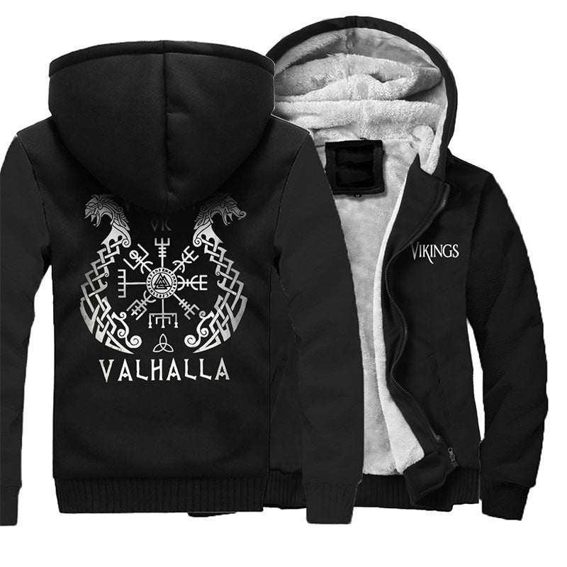 Veste épaisse et chaude doublée de polaire pour l'automne et l'hiver, pull imprimé grande taille