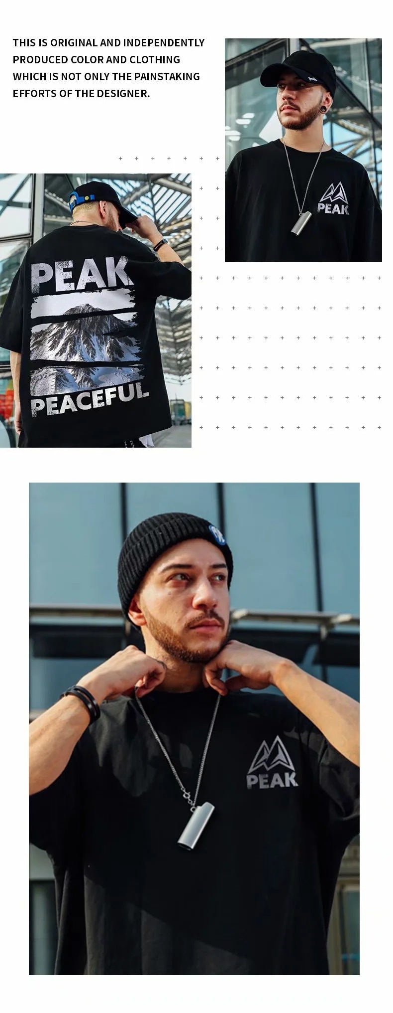 T-shirt ample oversize à manches courtes pour homme - LUXARAH