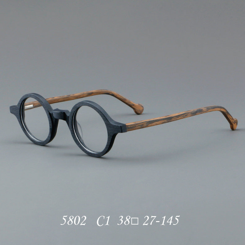 Monture de lunettes en bois avec plaque, style rétro, nouvelle collection