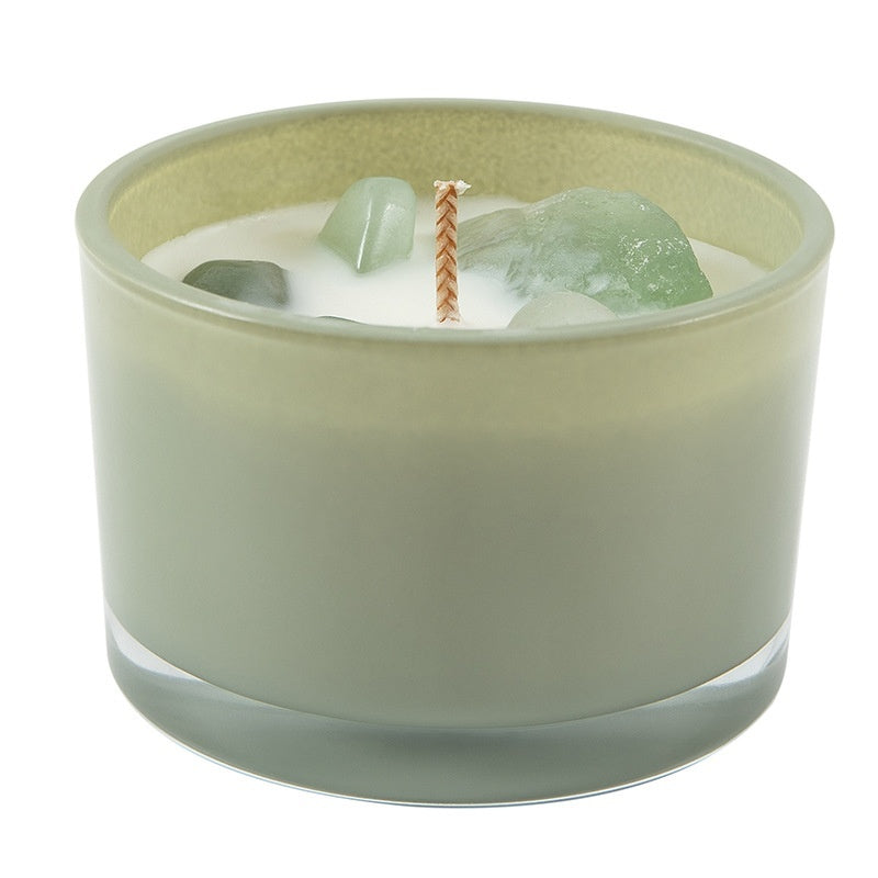 Bougie d'aromathérapie en cristal, décoration de chambre à coucher, cire de soja faite à la main