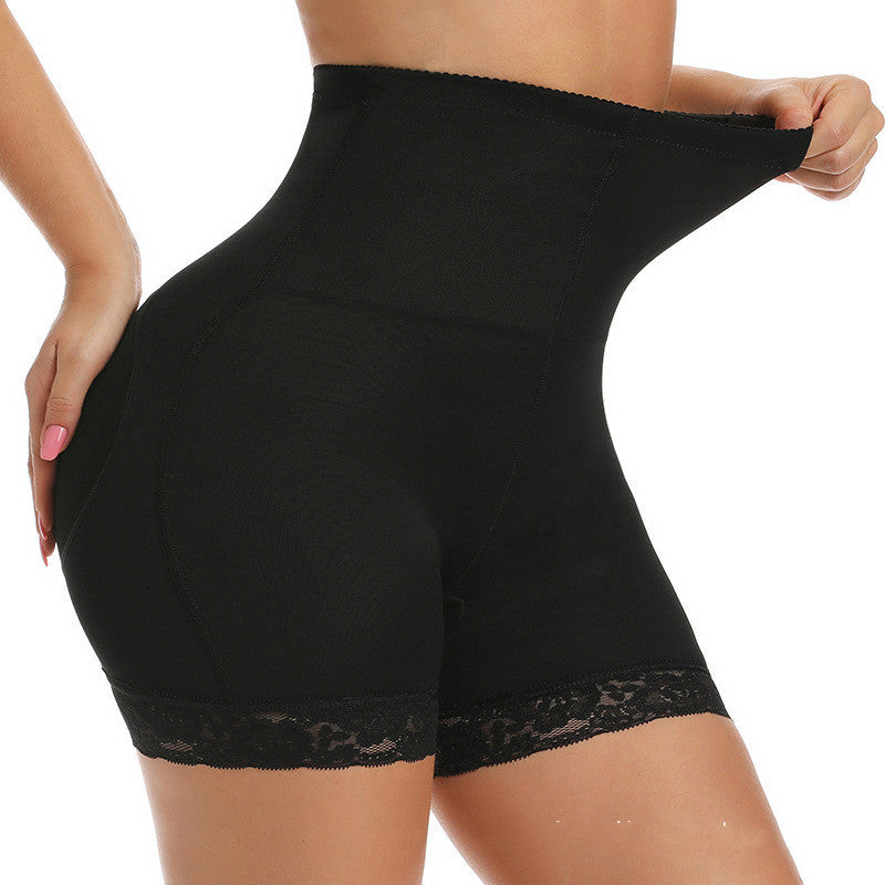 Pantalon moulant taille haute en dentelle avec coussin en éponge
