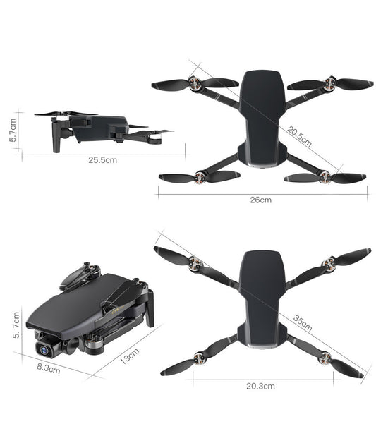 Drone aérien pliable à quatre axes haute définition 4K avec télécommande
