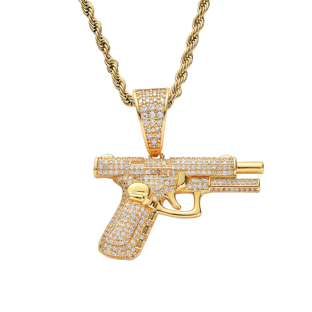 Nouveaux colliers Colliers hip-hop Incrustations de diamants créatives